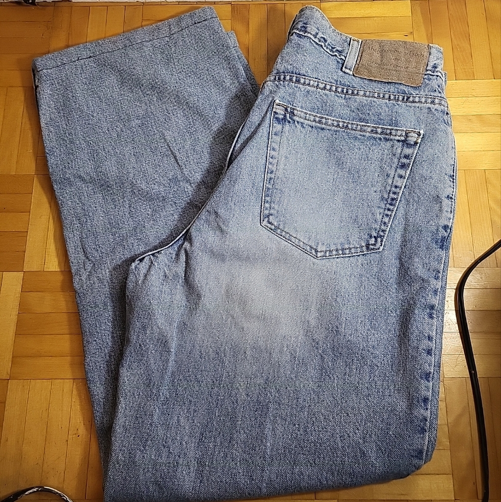 VTG Abercrombie And Fitch Jeans Men's 34x32 Blue  Made In USA